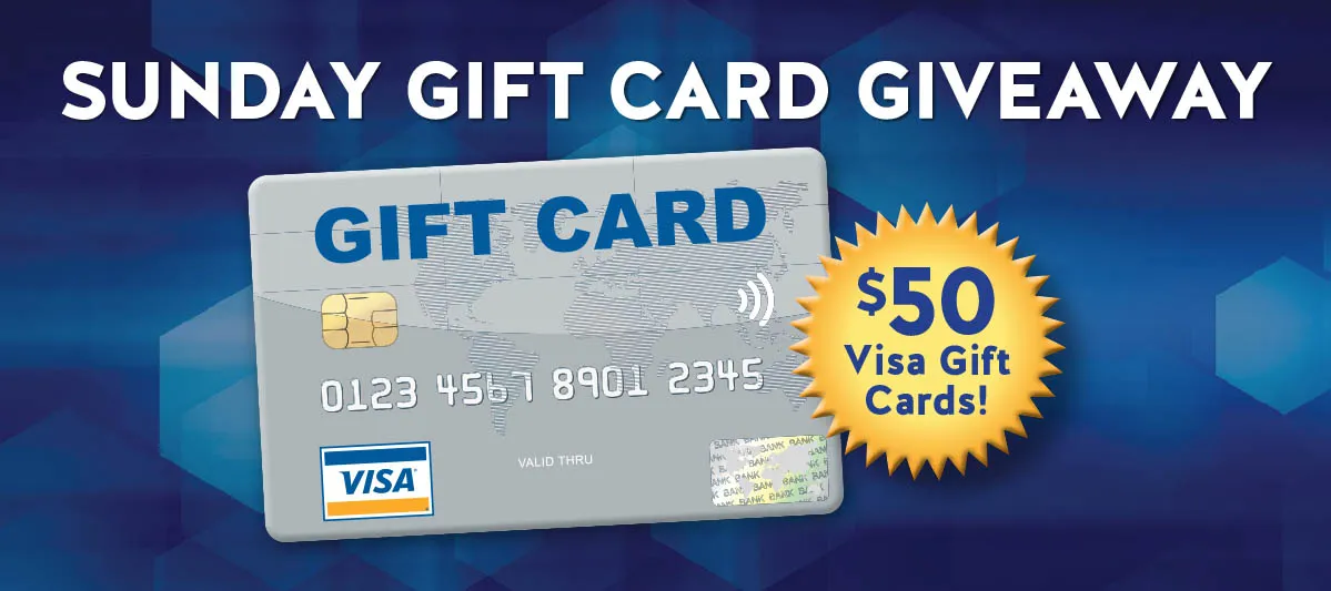 Sunday Gift Card Giveaway Event