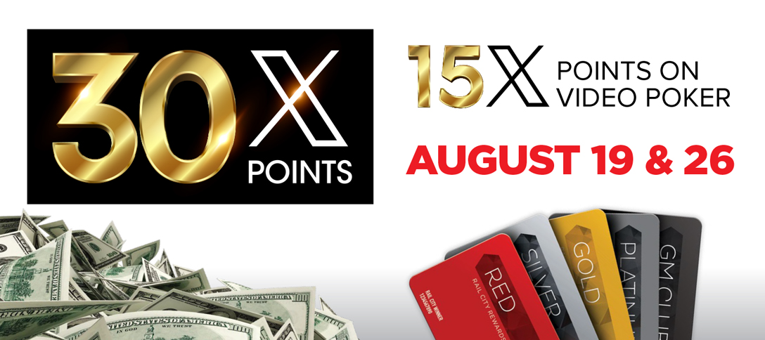 30X Points/15X Points on Video Poker